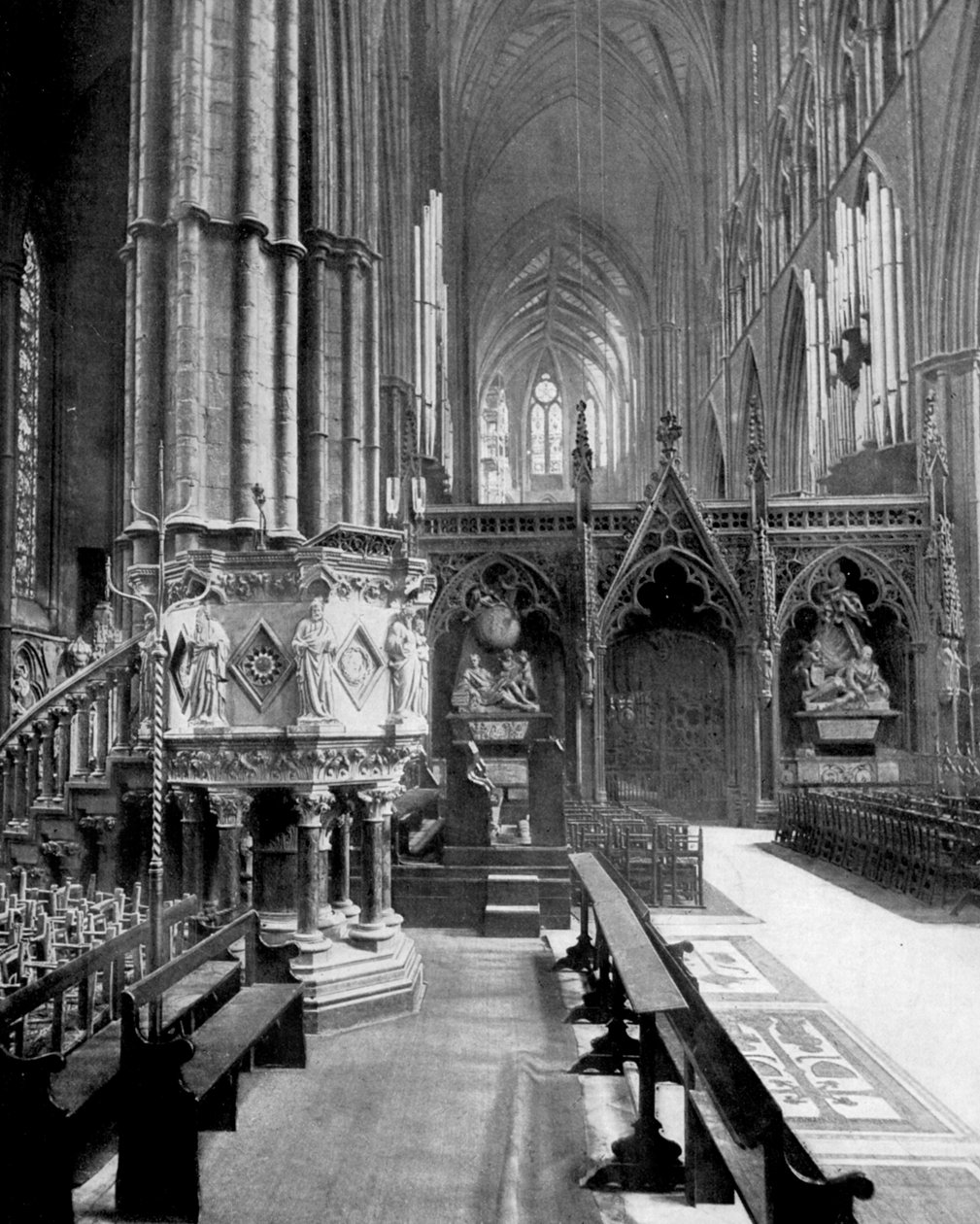 The nave of Westminster Abbey, 1890 by British Photographer