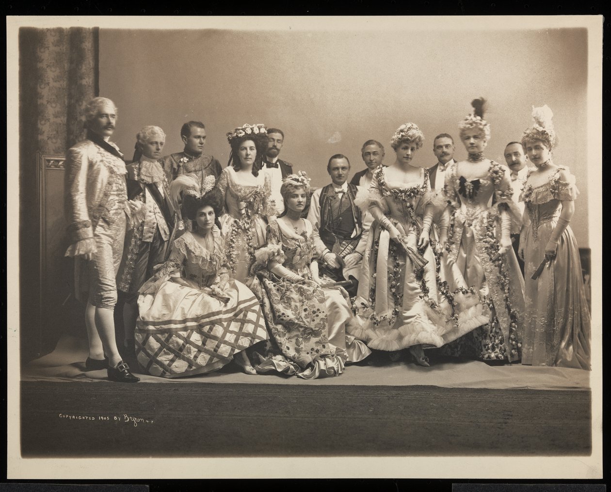 Group portrait at the James Hazen Hyde Ball, New York by Byron Company