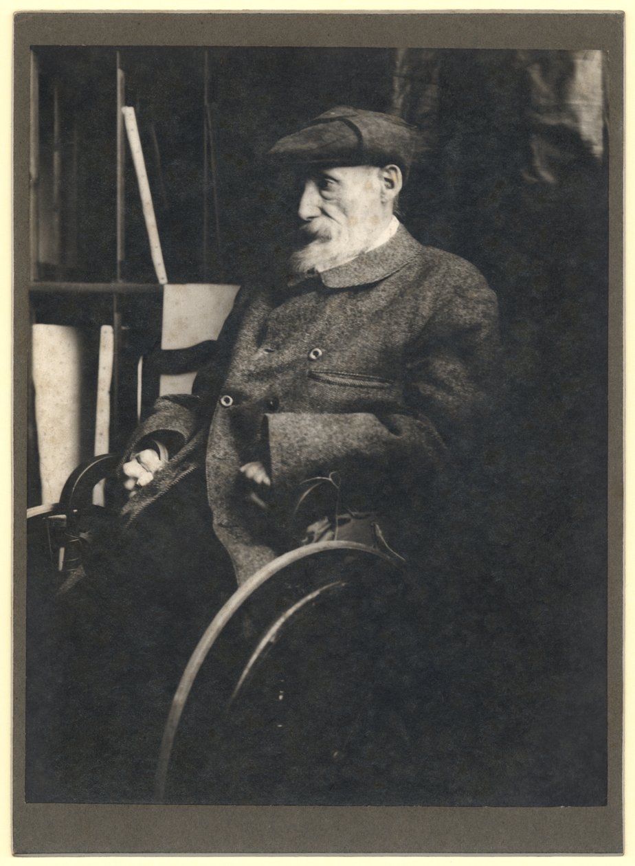 Auguste Renoir in a wheelchair by French Photographer