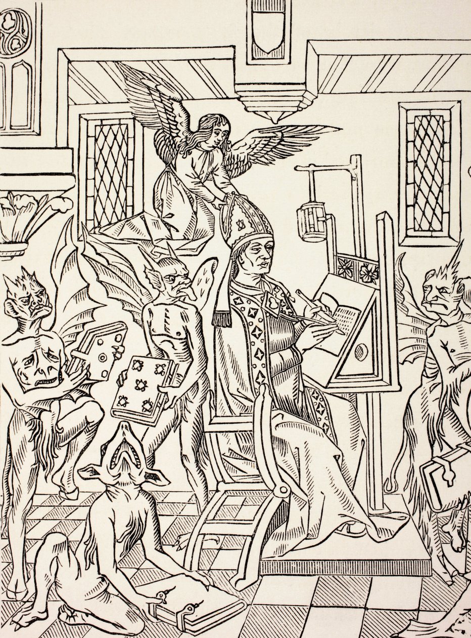 A Priest Calls for God to Aid Him in His Orthodoxy While He is Surrounded by Devils by French School