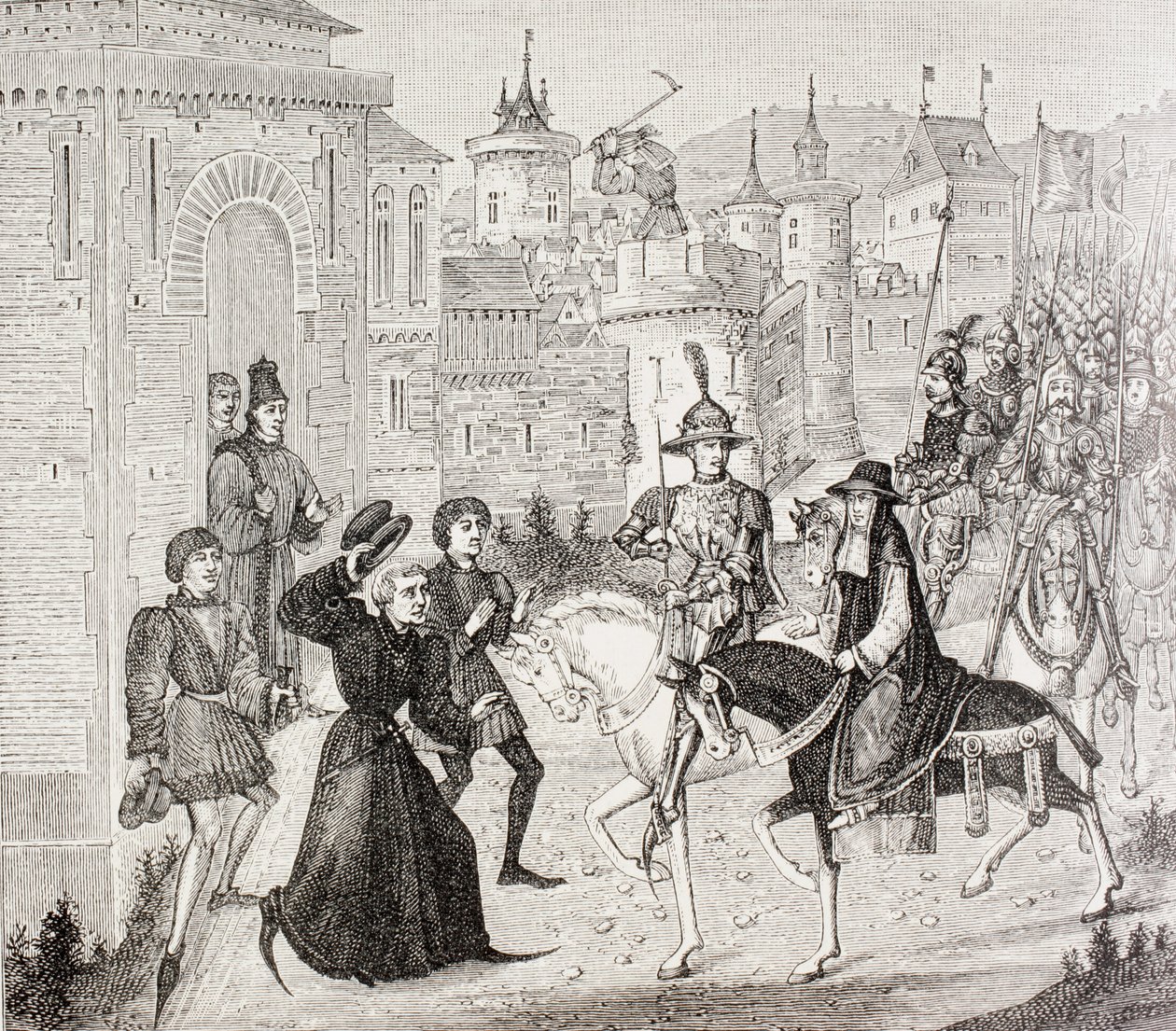 Entry of Louis VIII and the Papal Legate, Cardinal St. Angelo into Avignon in 1226, from 