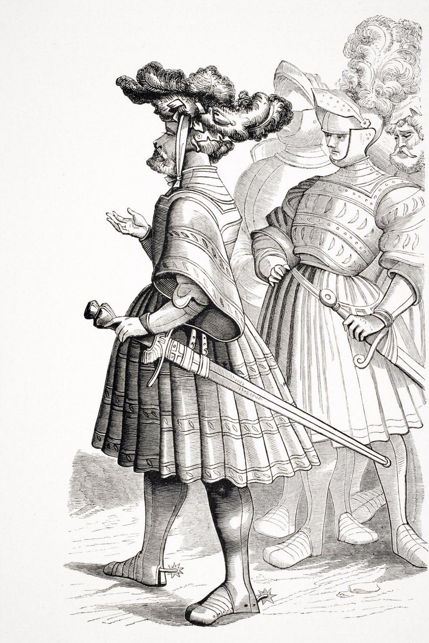 German Knights, after a plate in the 