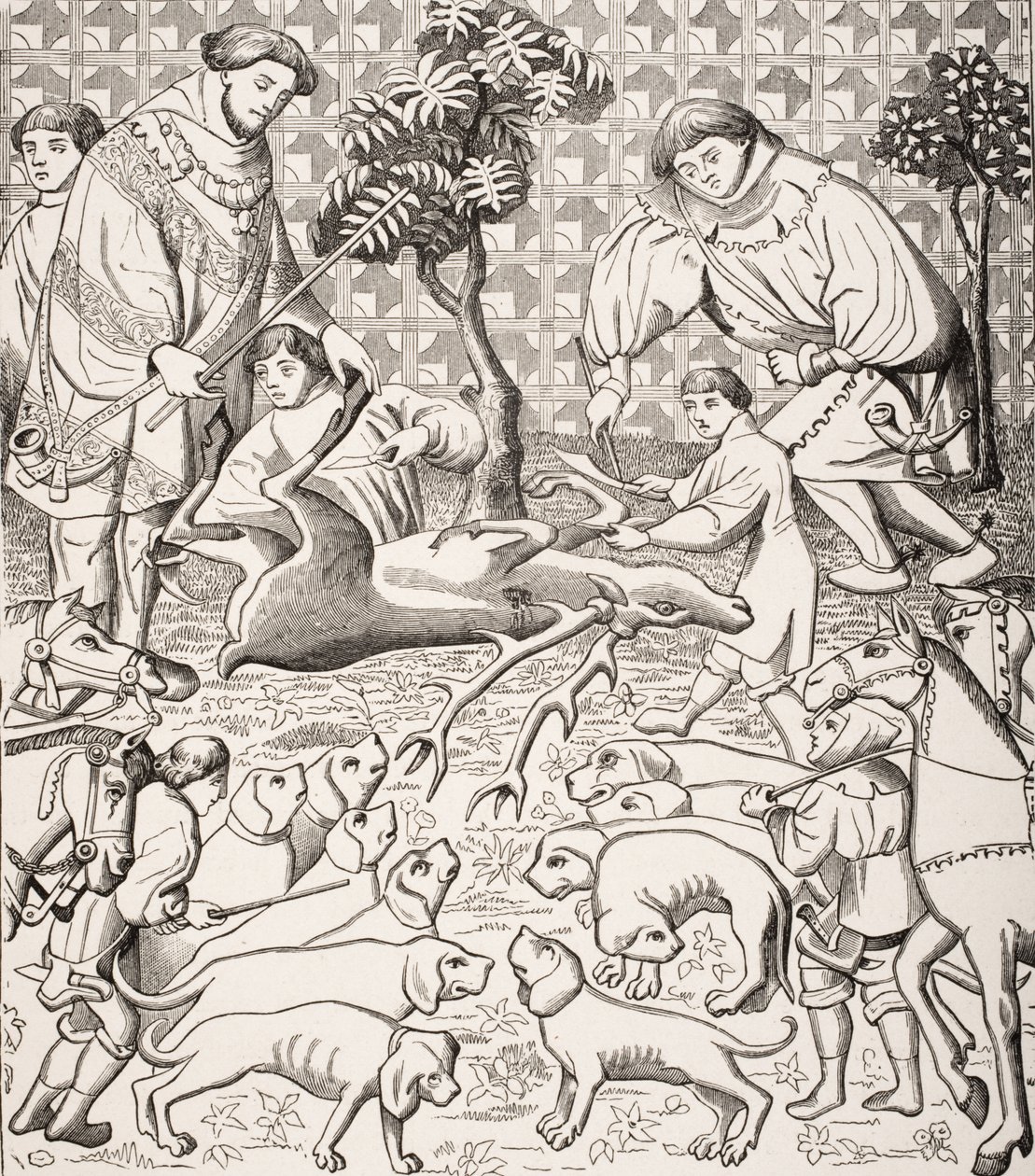 The Way to Skin and Cut Up a Stag, after a 15th century in 