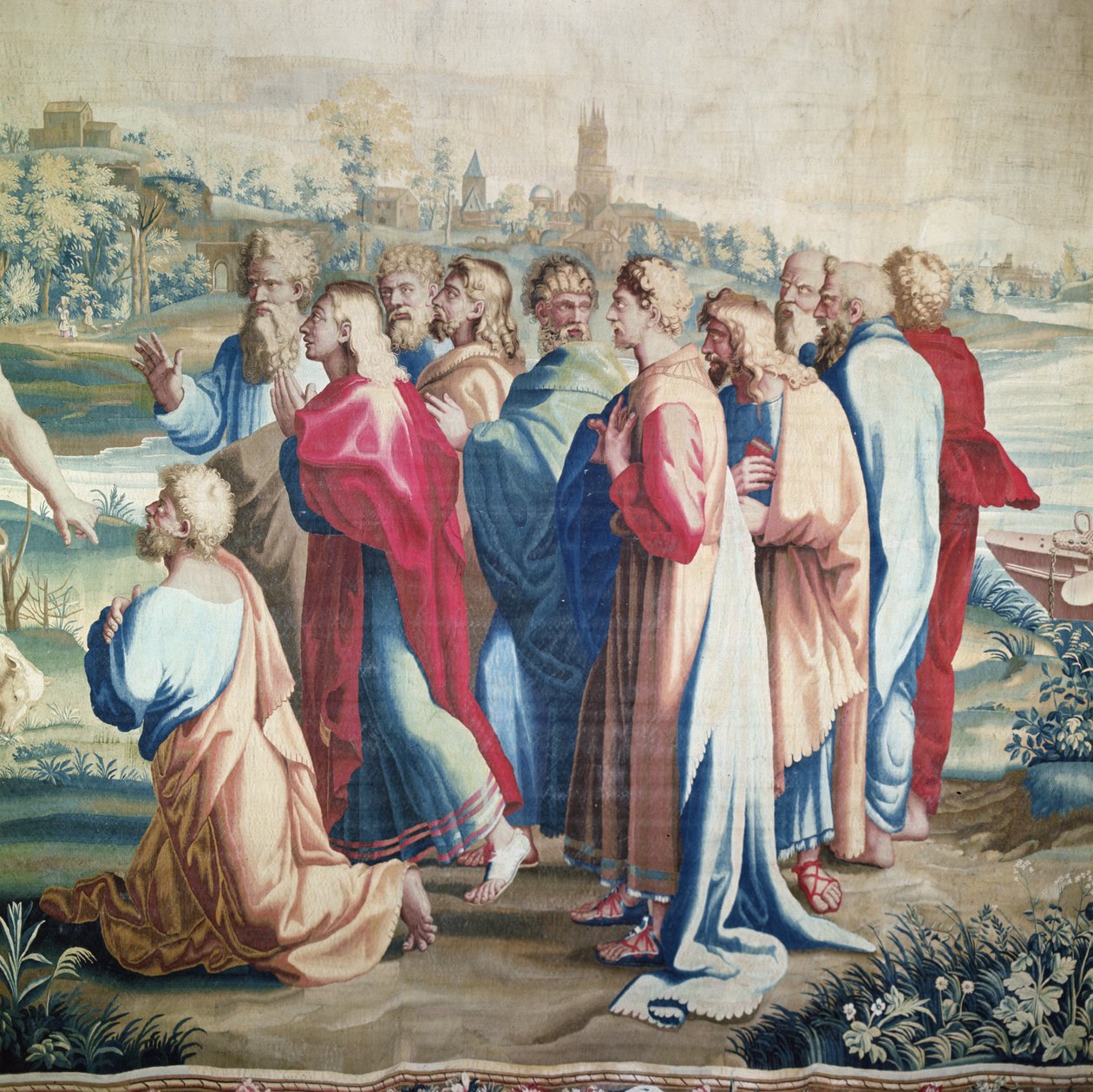 Tapestry Depicting the Acts of the Apostles, the Calling of Saint Paul (detail), woven at the Beauvais Workshop under the direction of Philippe Behagle, 1695-98 by Raffaello Sanzio Raphael