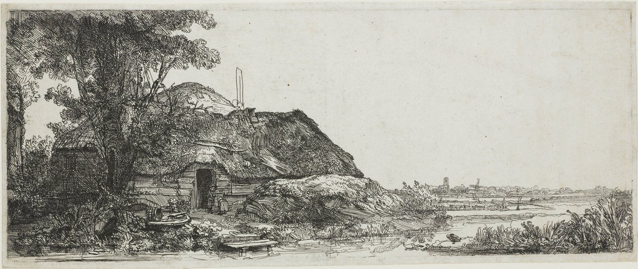 The Hut by the Great Tree by Rembrandt van Rijn