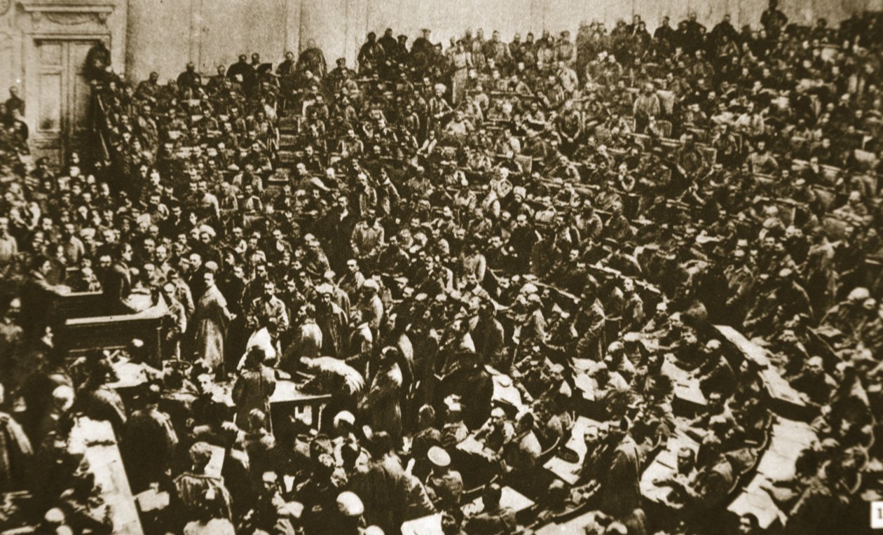 Workers and Soldiers Invade the Duma, 1917 by Russian Photographer