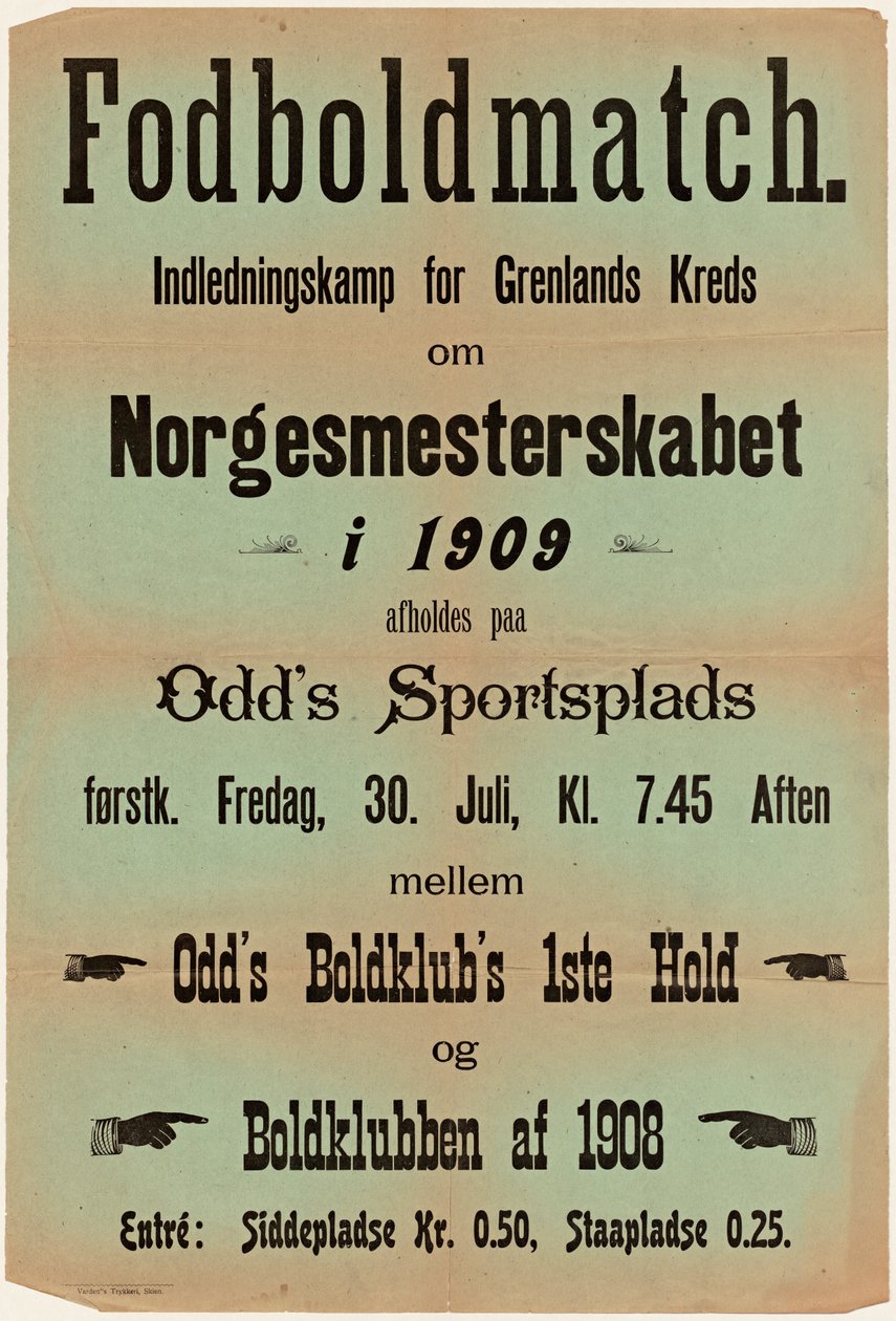 Football Match. Opening Game for Grenland