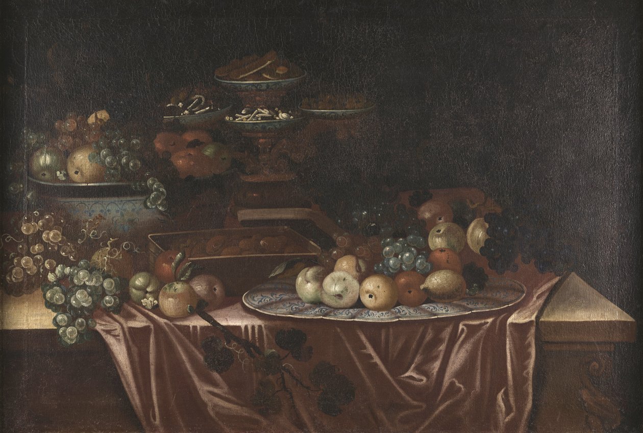 Table with Fruits and Sweets by Unknown