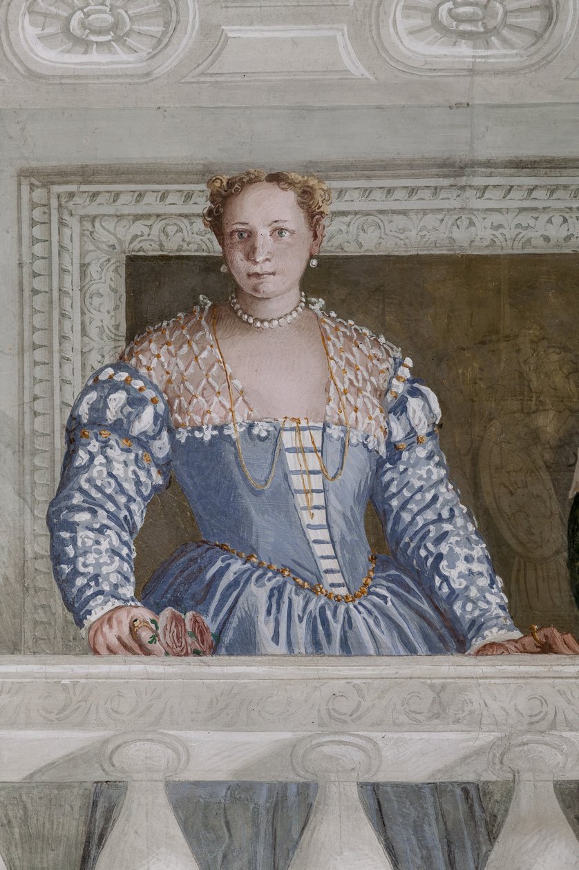 Donna Barbaro and her nurse, the Hall of Olympus (detail) by Veronese