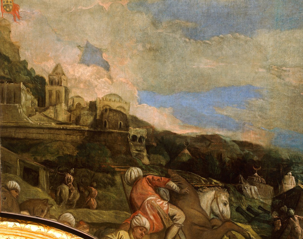 Antonio Loredan Liberating Scutari (detail) by (1528 88) Veronese