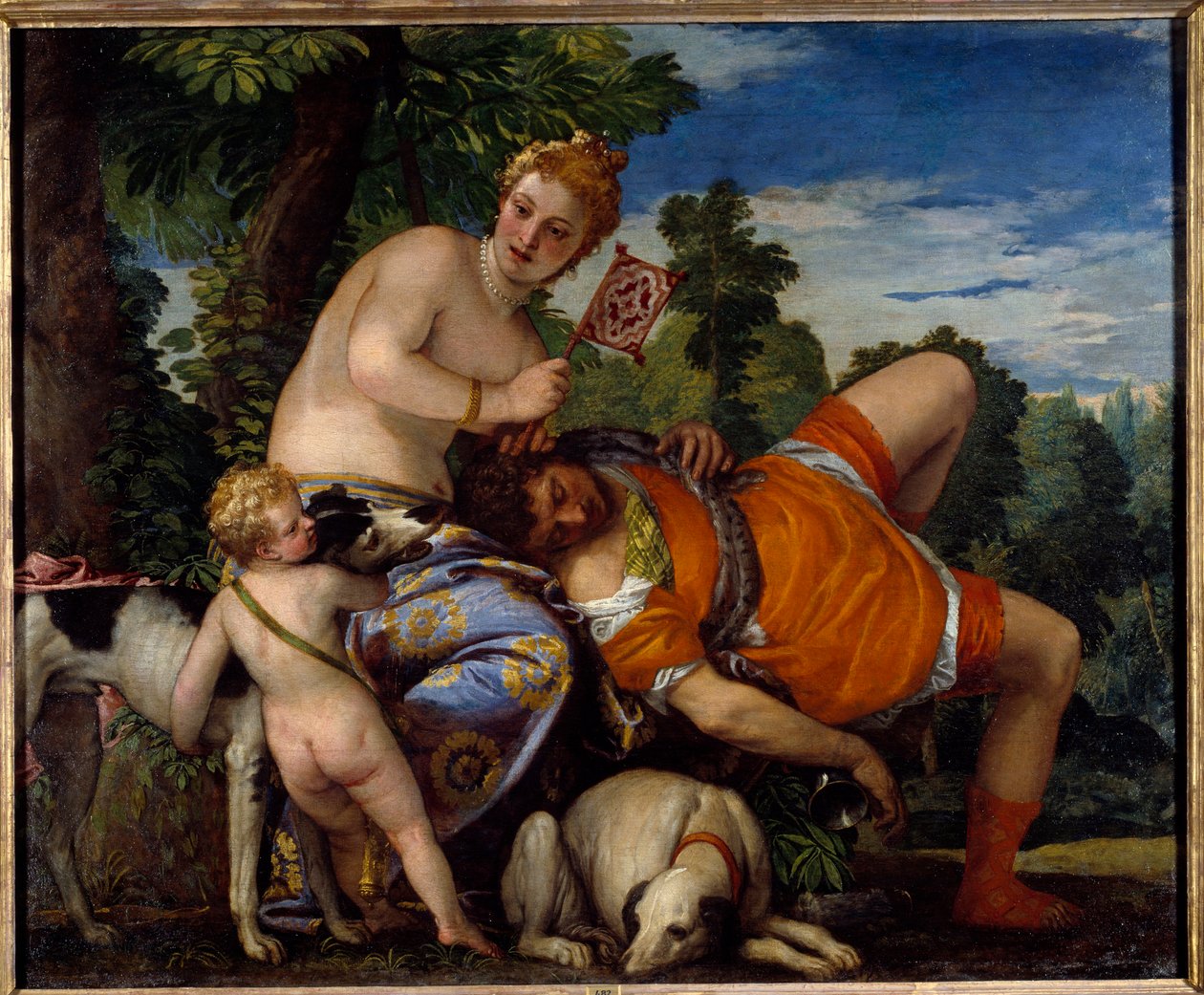 Aphrodite and Adonis by Veronese