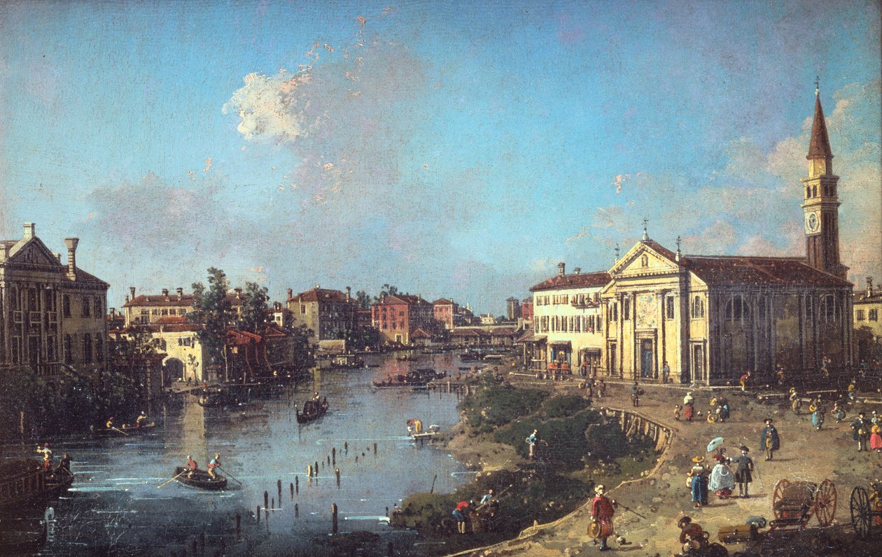 Dolo on the Brenta, with Church of St. Rocco and the Villa Zanon-Bon by Canaletto