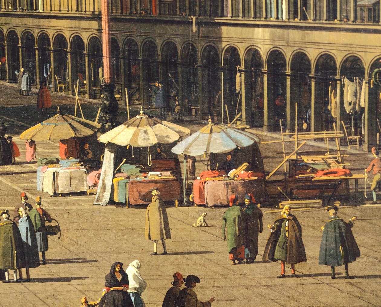 Piazza San Marco from Basilica towards Church of San Geminiano and Procuratie Nuove, Venice by (1697 1768) Canaletto