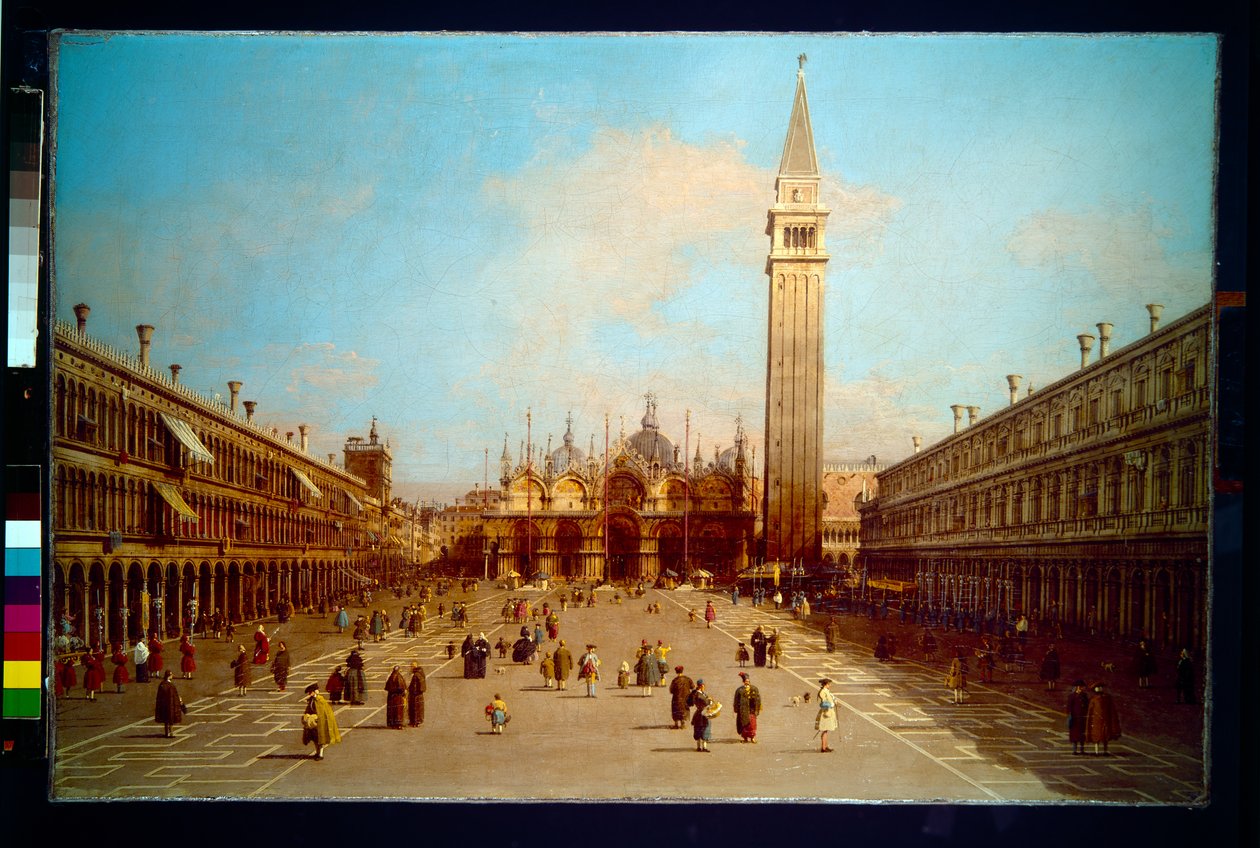 Piazza San Marco Looking Towards the Basilica di San Marco by (1697-1768) Canaletto