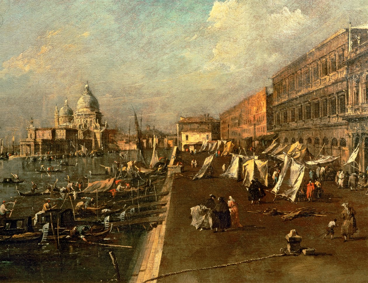 Riva dei Schiavoni, Punta della Dogana and Chiesa della Salute, Venice by (1697-1768) Canaletto