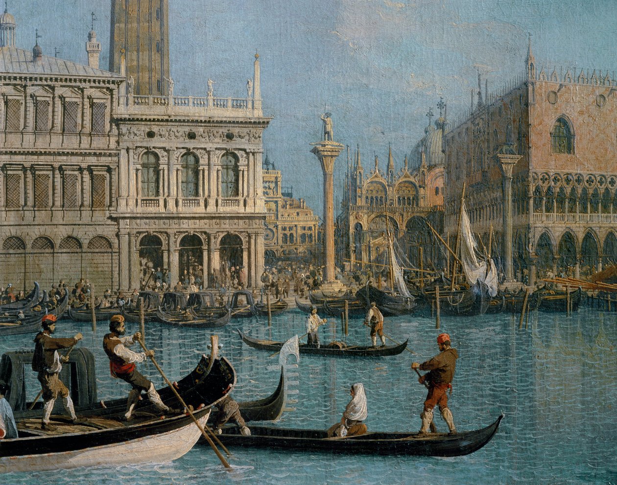 Venice, Palazzo Ducale and Libreria Marciana by (1697-1768) Canaletto