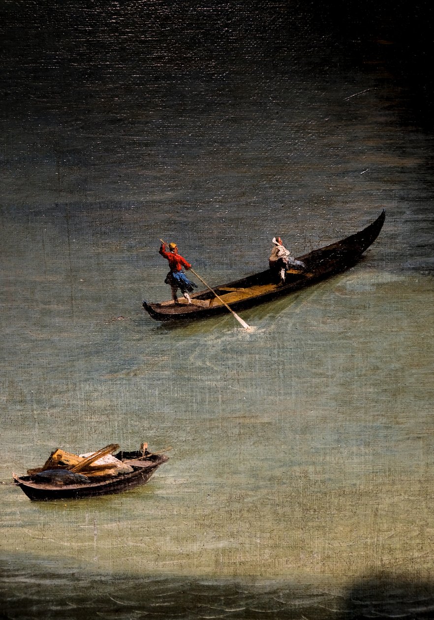 View from Palazzo Balbi towards the Rialto Bridge by (1697-1768) Canaletto