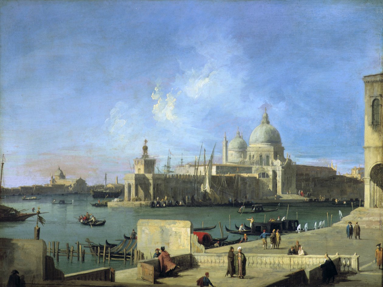 View of the Salute from the Entrance to the Grand Canal, Venice by (1697 1768) Canaletto