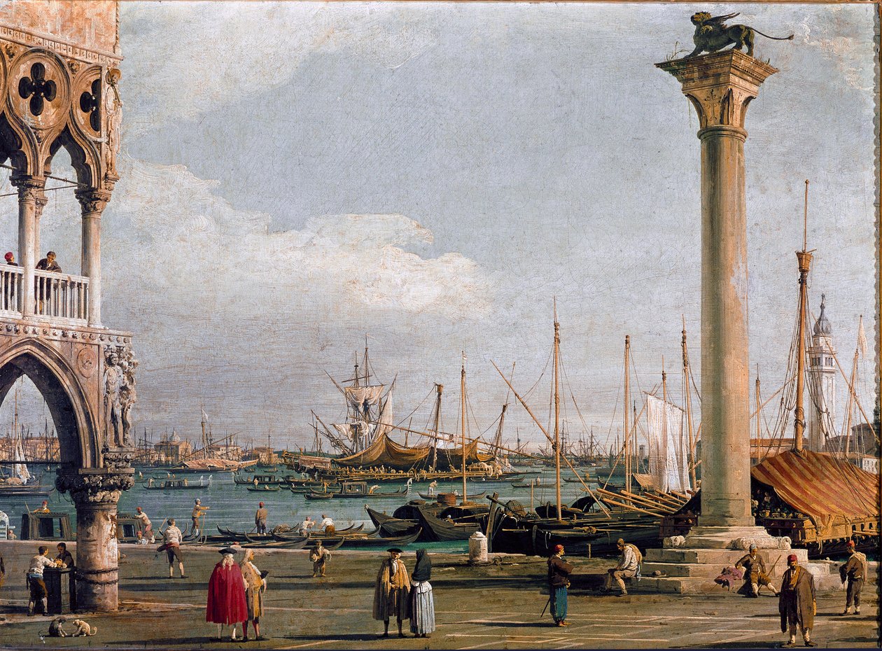 View of the Basin of St. Mark and the Church of San Giorgio Maggiore from the Piazzetta to Venice by Canaletto