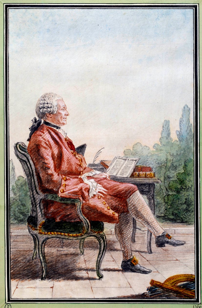 Portrait of Charles Marie de La Condamine, explorer and a French scientist by Carmontelle
