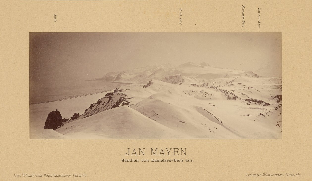 Jan Mayen, Southern Part from Danielsen-Berg by (Linienschiffs Lieutenant) Richard Basso