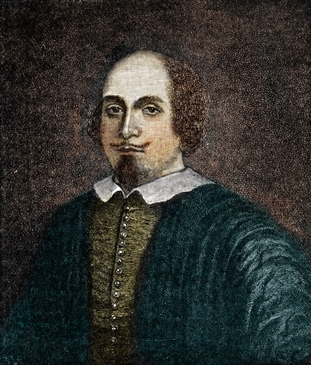 Portrait of English playwright William Shakespeare by (after) English School
