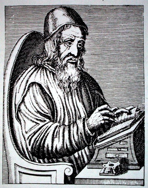 Portrait of Trimethius, copy of a French 18th century engraving reproduced in 