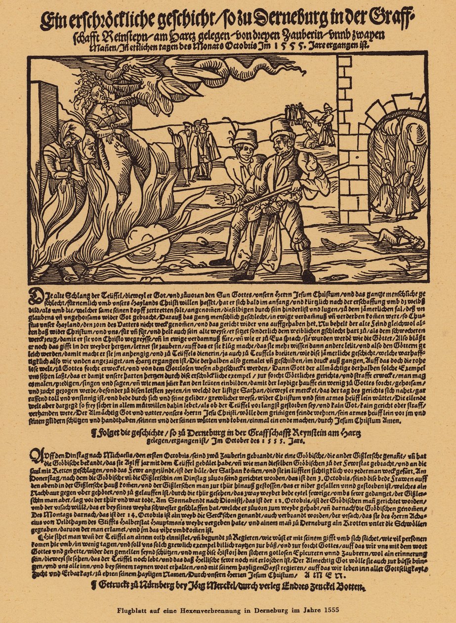 Burning Witches in Derneburg, Germany by (after) German School