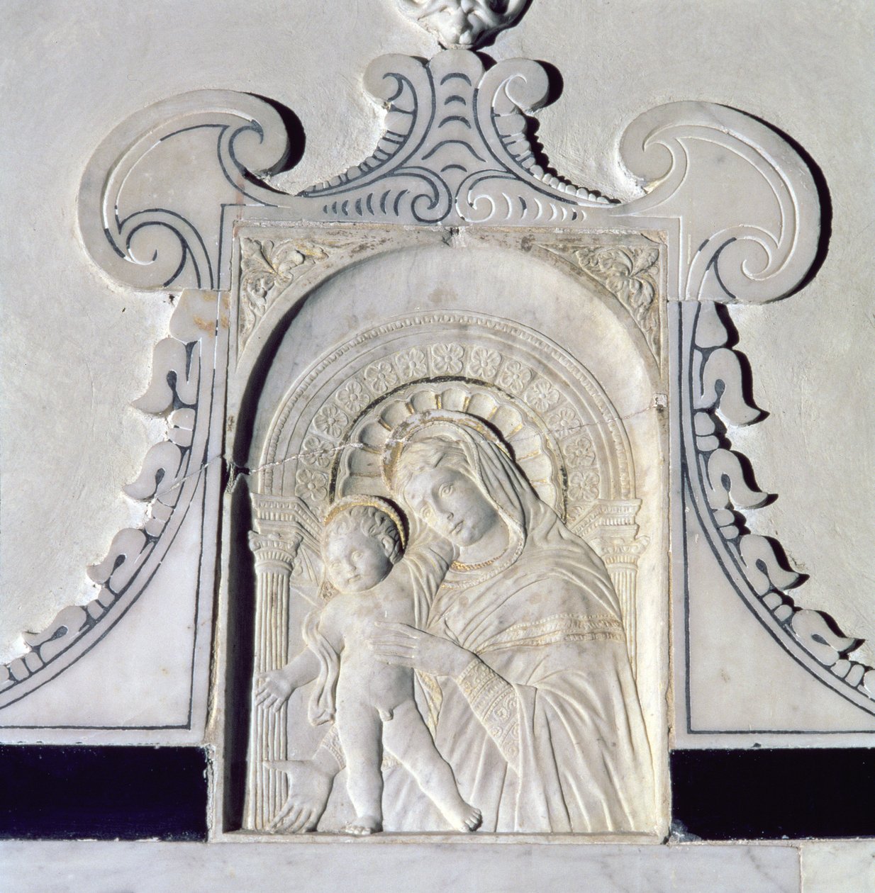 Bas-relief of a Madonna and Child by (attr. to) Donatello
