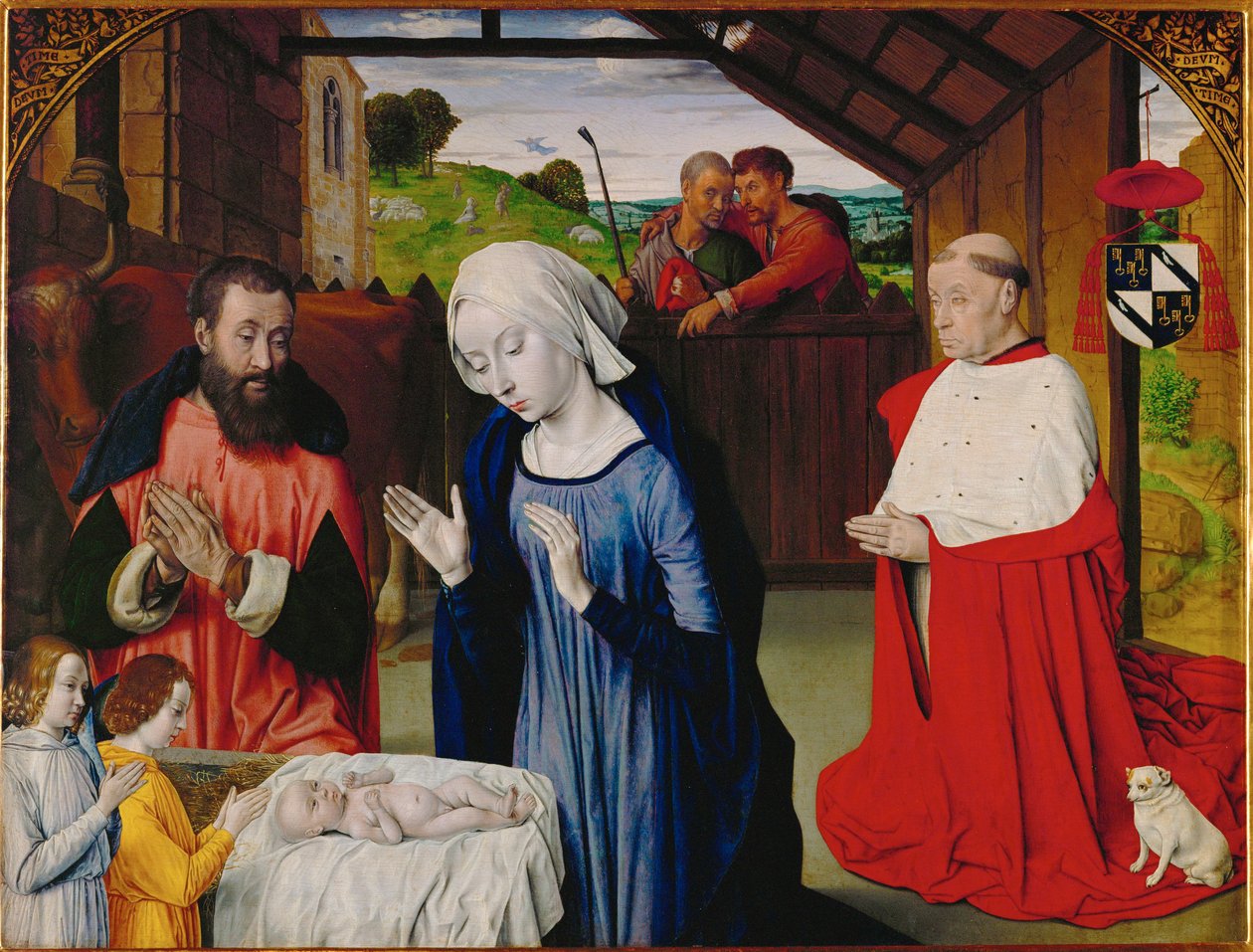 Adoration of the Child by (fl.c.1483-c.1529) Master of Moulins