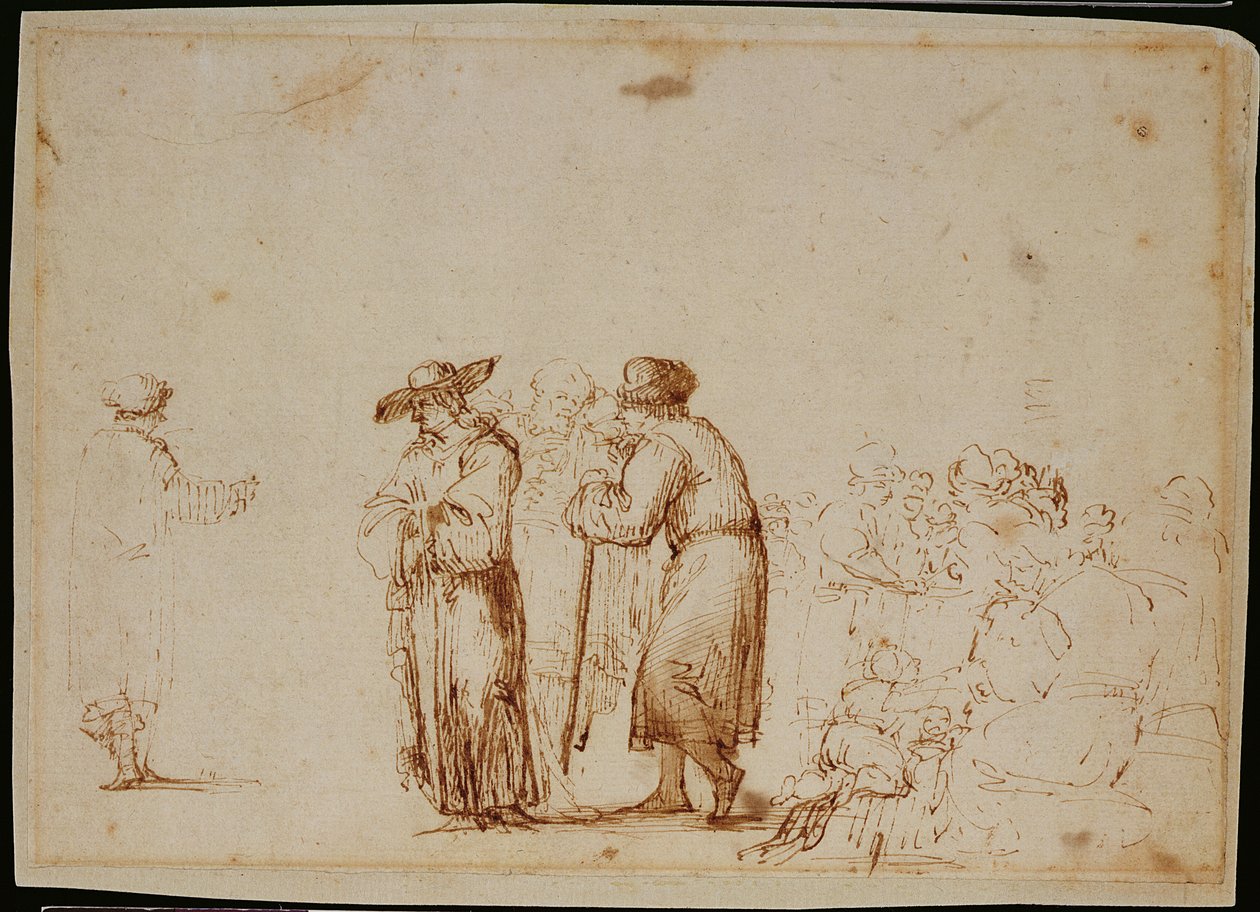 Dutch Figures by (follower of) Rembrandt Harmensz. van Rijn