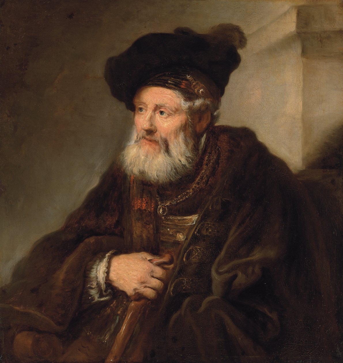 Portrait of a Bearded Man by (follower of) Rembrandt Harmensz. van Rijn