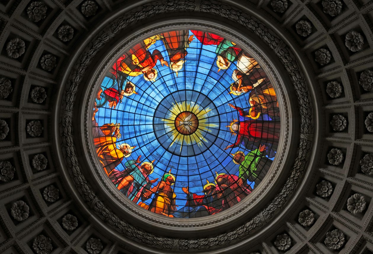 Dome with Window depicting the Mystery of Pentecost, Chapelle Royale, Dreux, France by Unknown