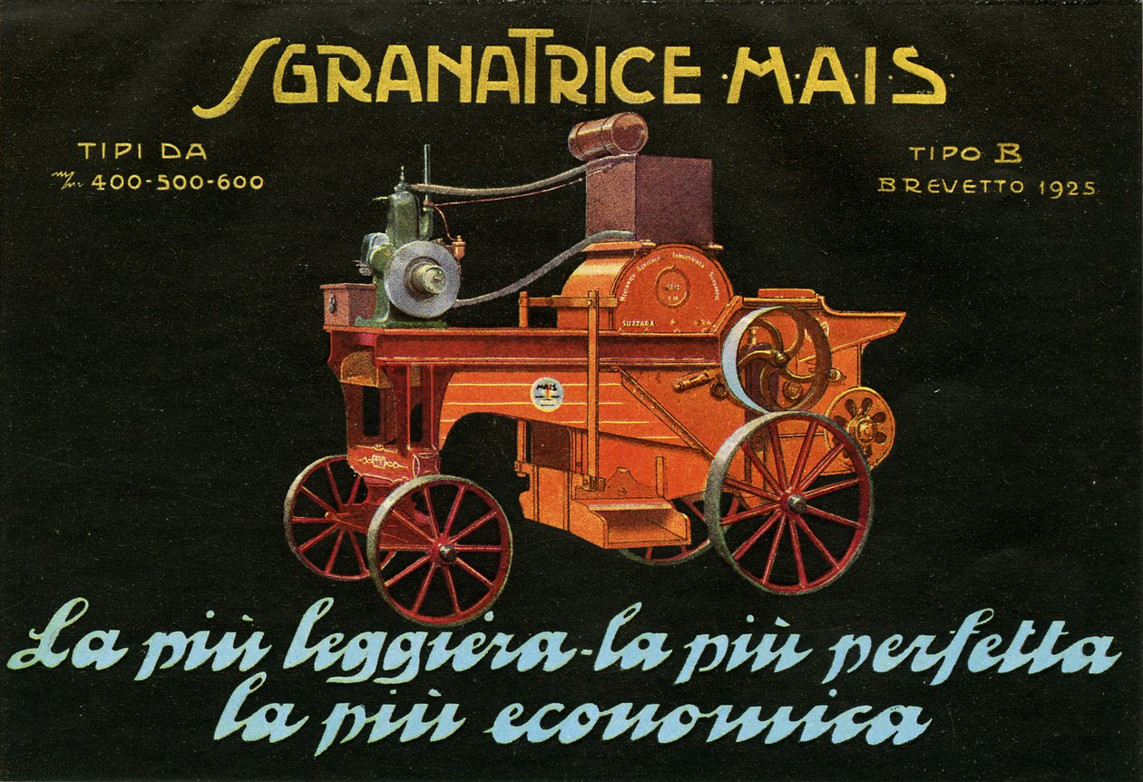 Farm Machinery. Suzzara, 1925 by Unknown