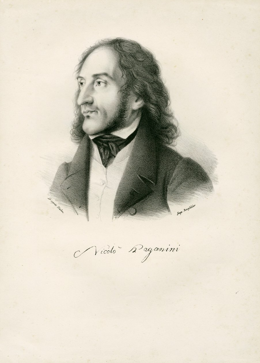 Niccolo Paganini - Portrait by Unknown
