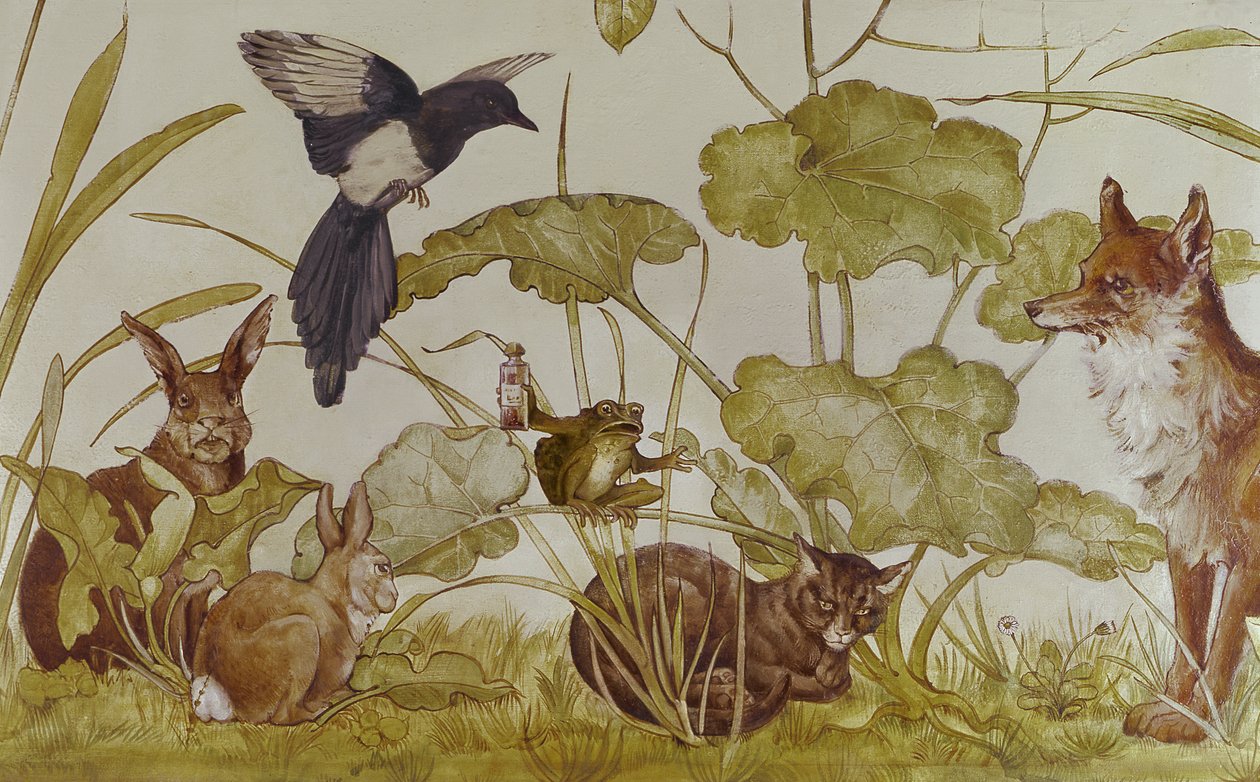 Wallpaper in the Drawing Room Depicting Aesop