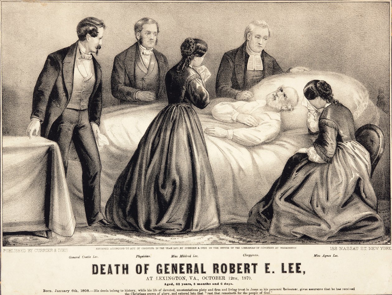 Death of General Robert E. Lee, at Lexington, Virginia, October 12th, 1870, aged 62 years, 8 months and 6 days, published 1870 by American School