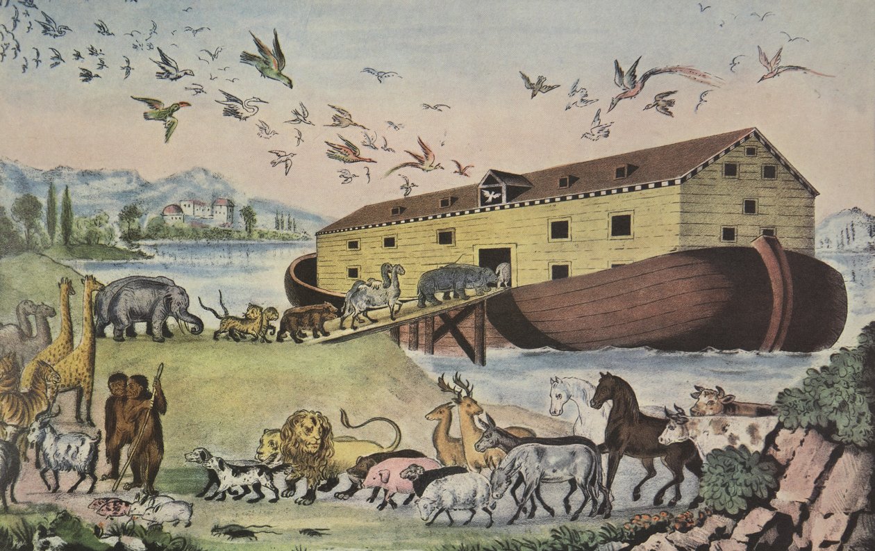Noah's Ark, And they went in unto Noah into the ark, two and two of all ...