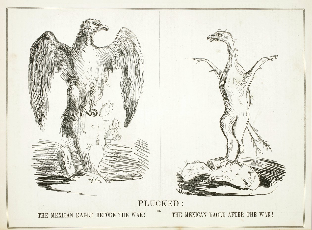 Plucked: or, The Mexican Eagle Before the War! The Mexican Eagle After the War!, 1847 by American School
