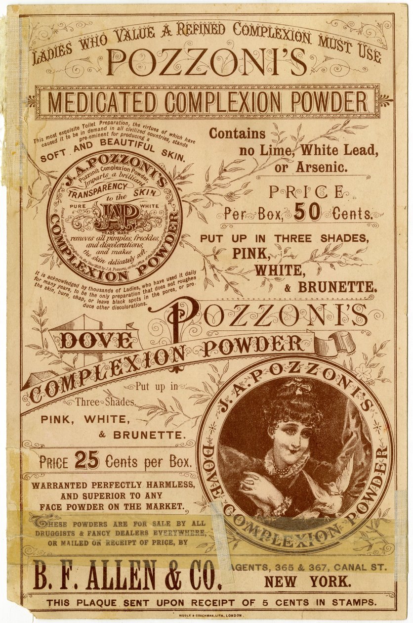 Pozzonis Dove Complexion Powder [trade card verso] by American School