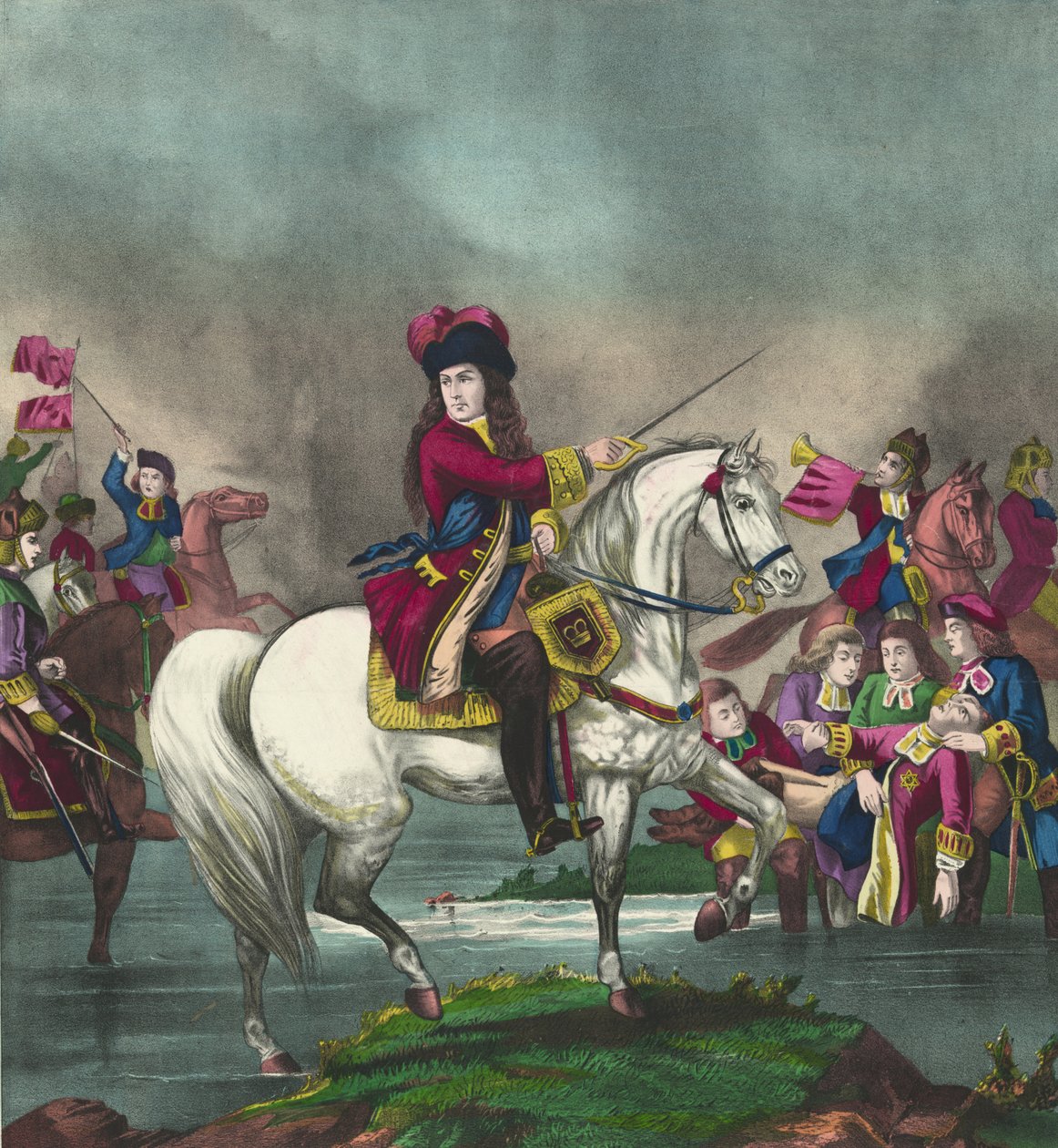 William III at the Battle of the Boyne (1874) by American School