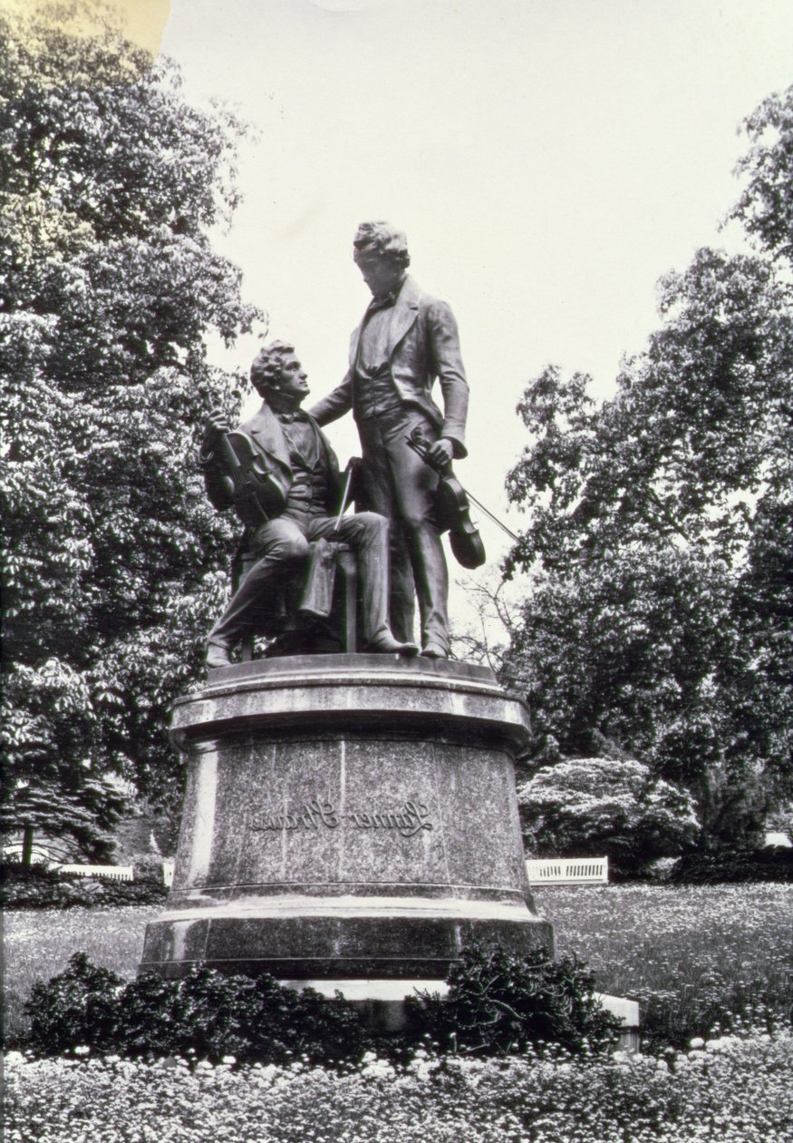 Memorial statue of Joseph Lanner and Johann Strauss the Elder by Austrian School