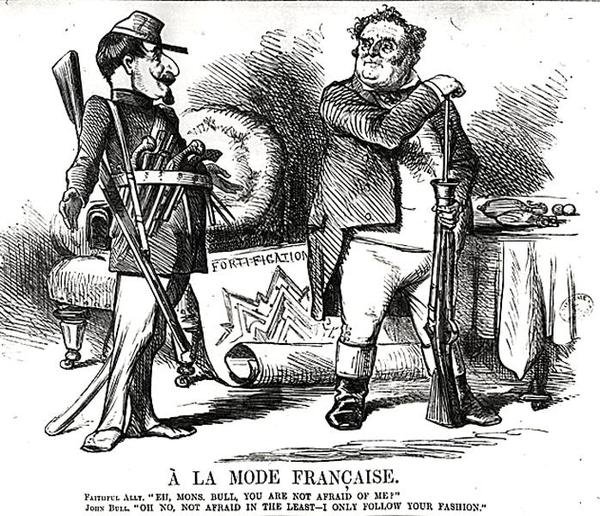 A La Mode Francaise, from Punch, or the London Charivari, August 4th, 1860 by English School