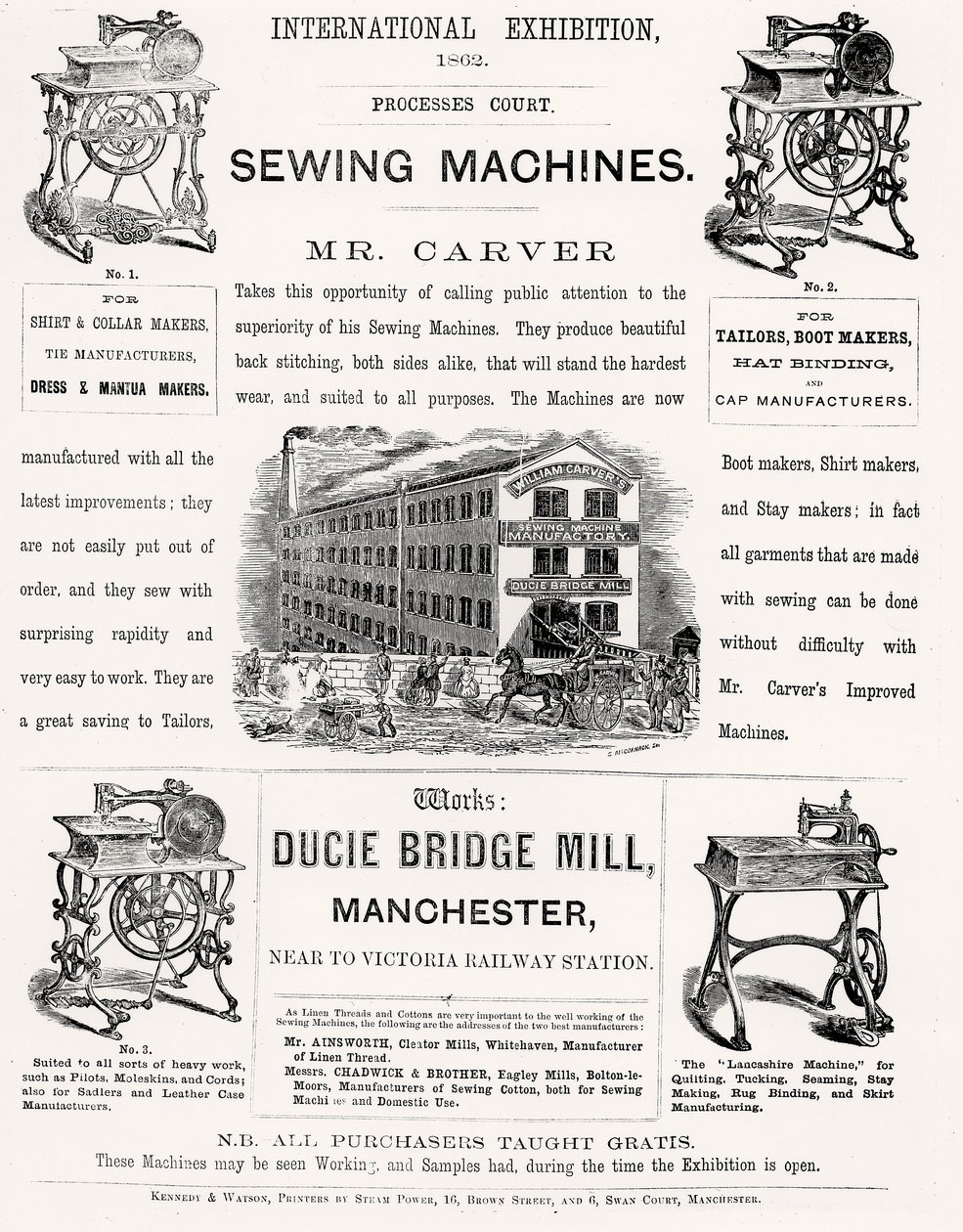 Advertisement for the International Exhibition of Mr Carver