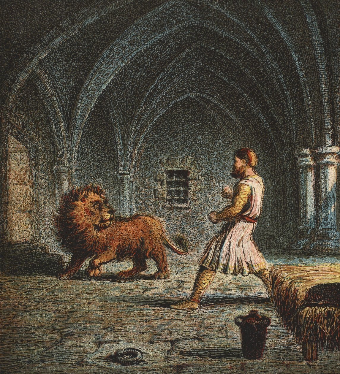 Richard the First and a Lion by English School