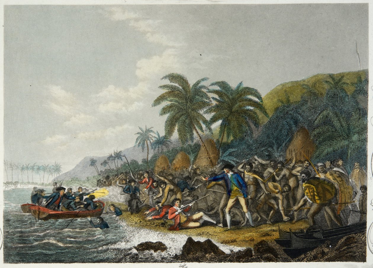 The Death Of Captain Cook by English School