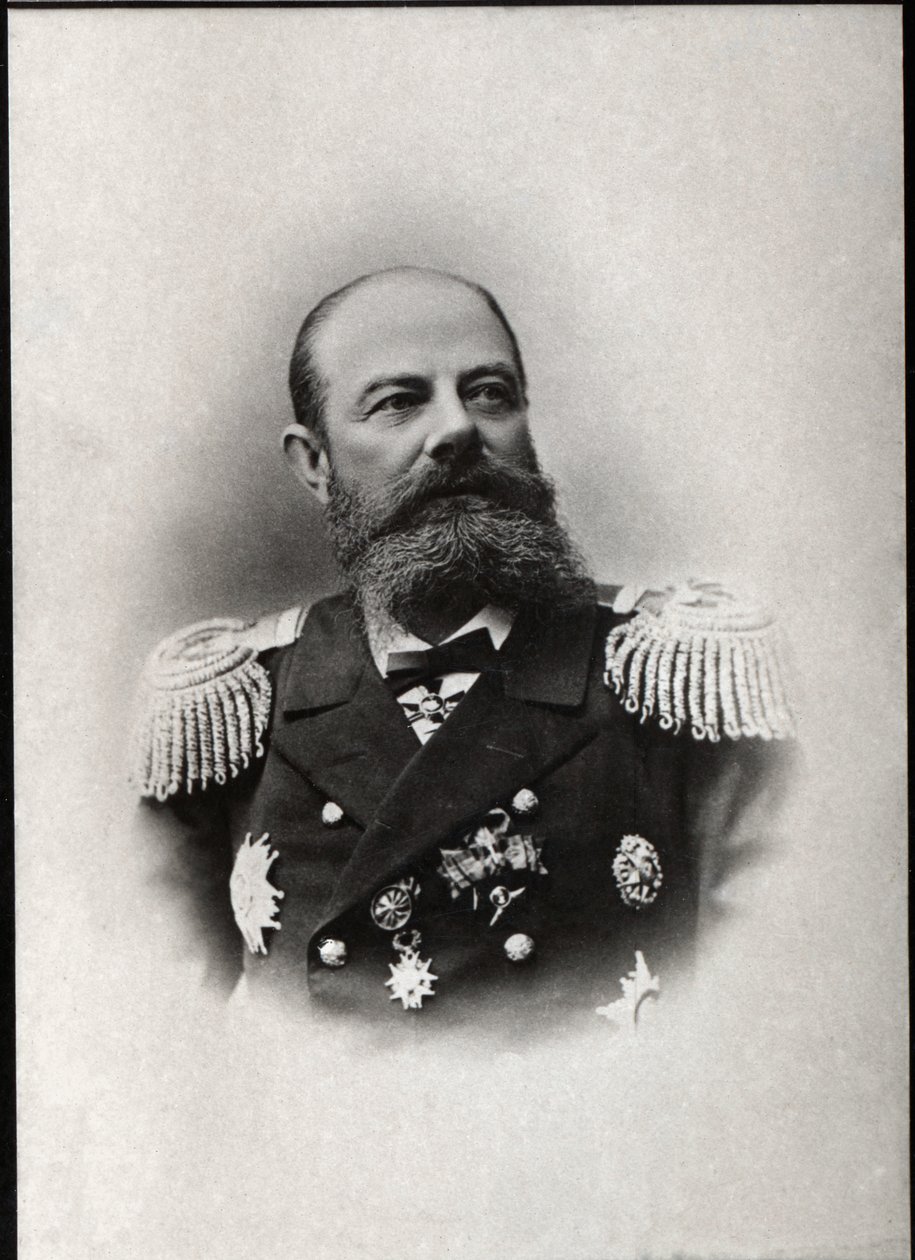 Portrait of Avellan, Russian admiral and commander of the Russian Mediterranean fleet by French Photographer
