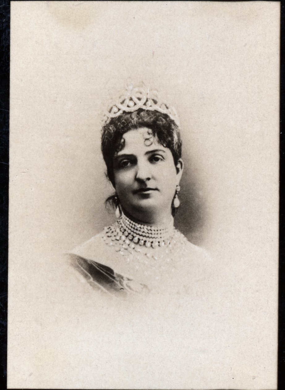 Portrait of Margherita of Savoy, Queen of Italy by French Photographer