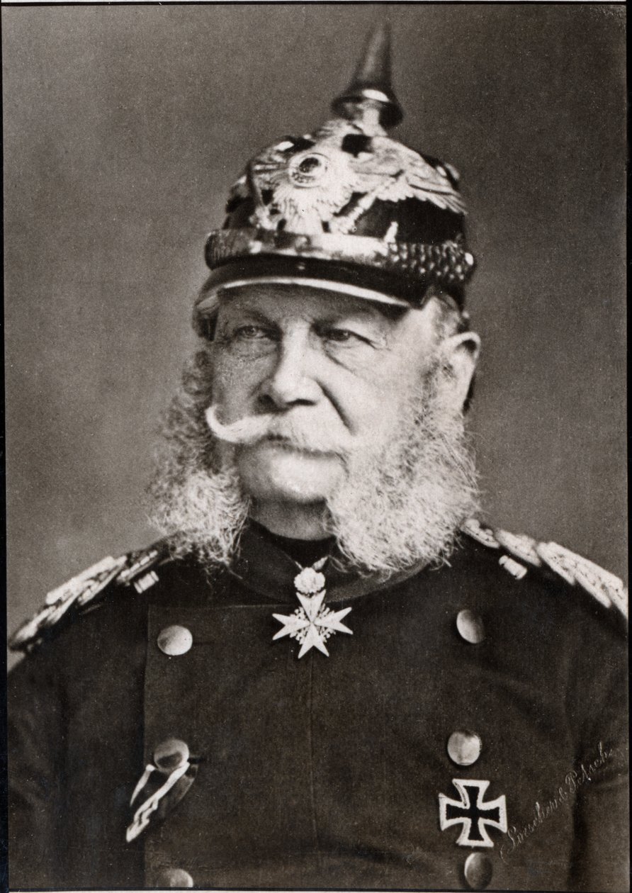 Portrait of William I (1797-1888), German Emperor by French Photographer