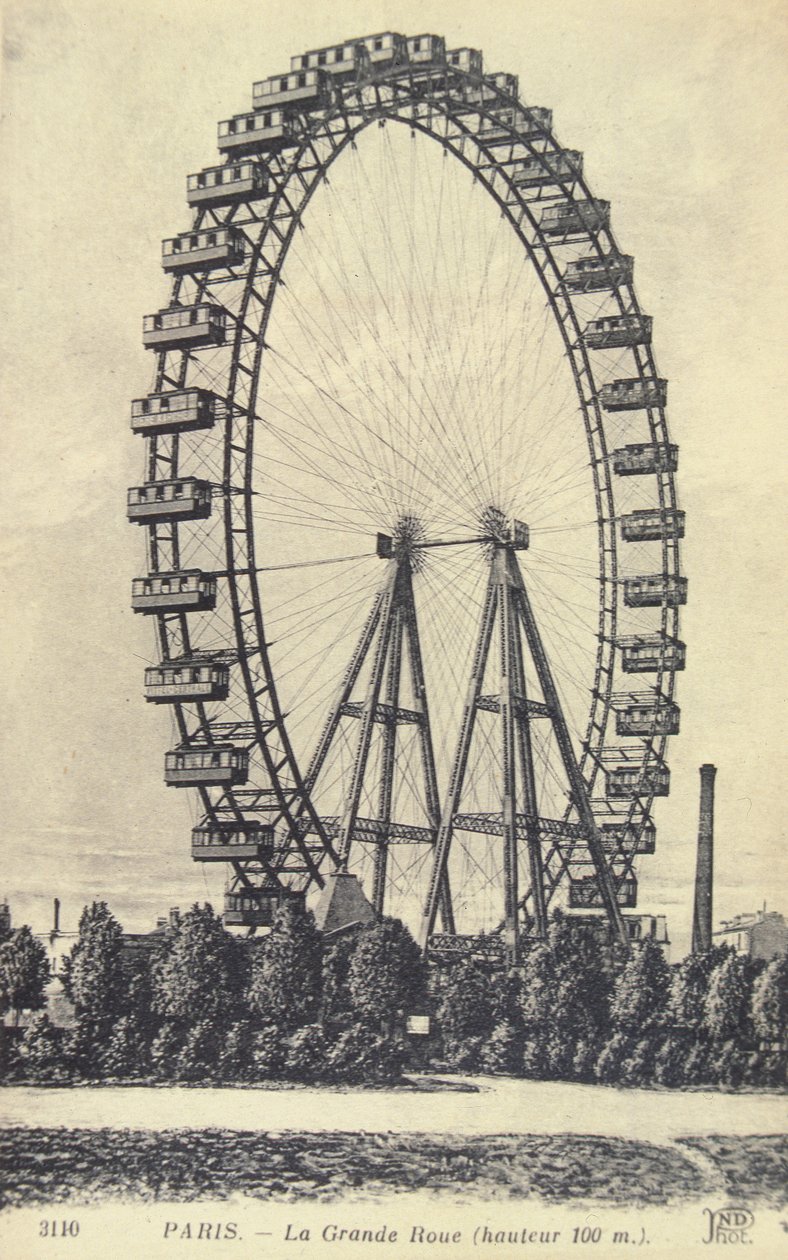 The Big Wheel at the Paris Exposition Universelle by French Photographer